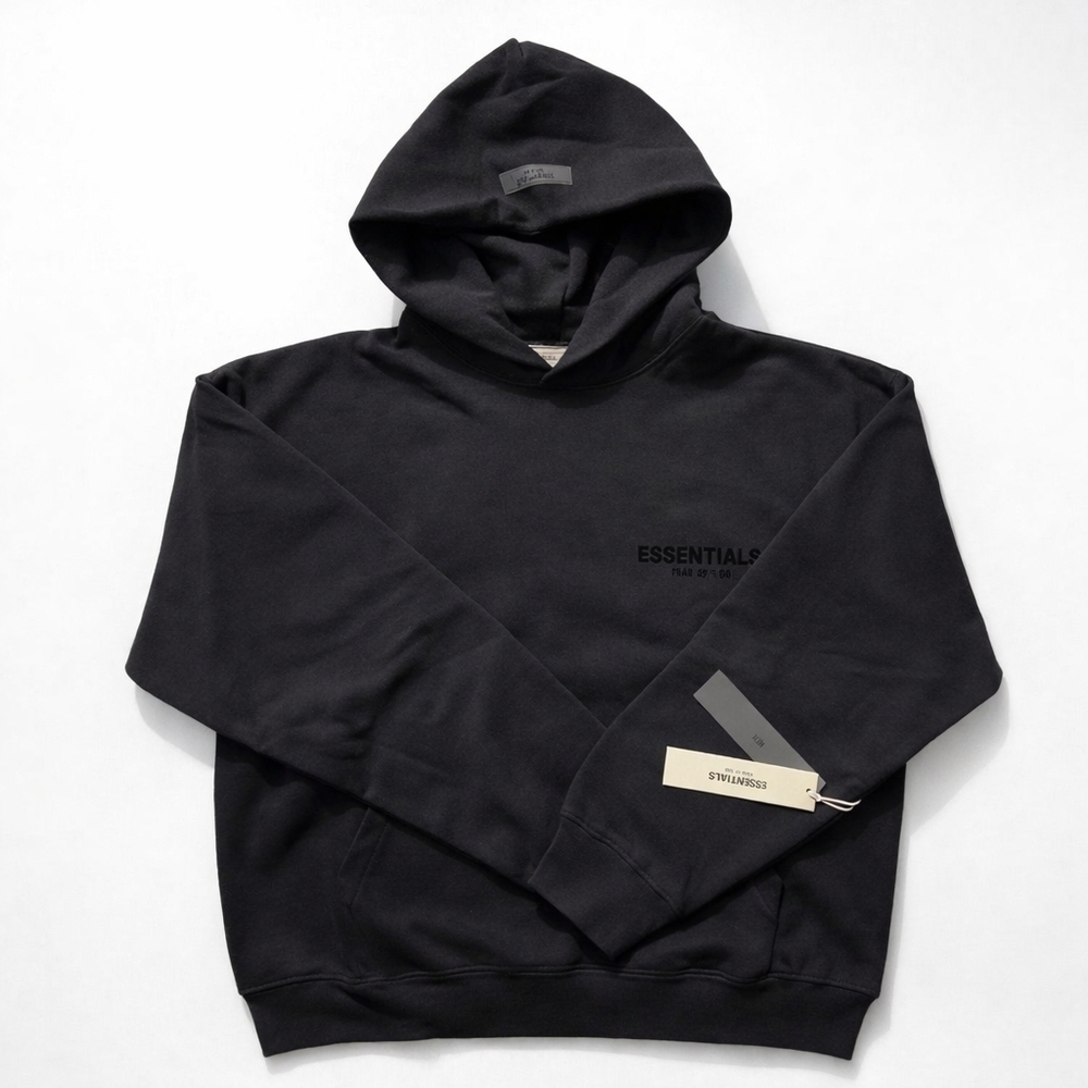 Fear of God Essentials Hoodie Black – Oversized Pullover NWT